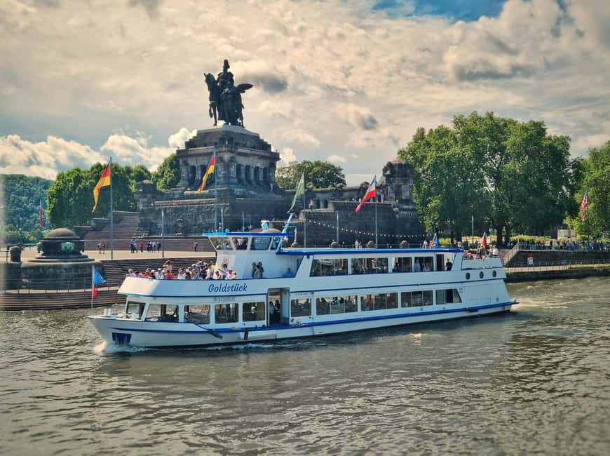 2-River Day-trip by boat to Koblenz and return from Alken - How the Rhine–Moselle Combo Feels From the Deck
