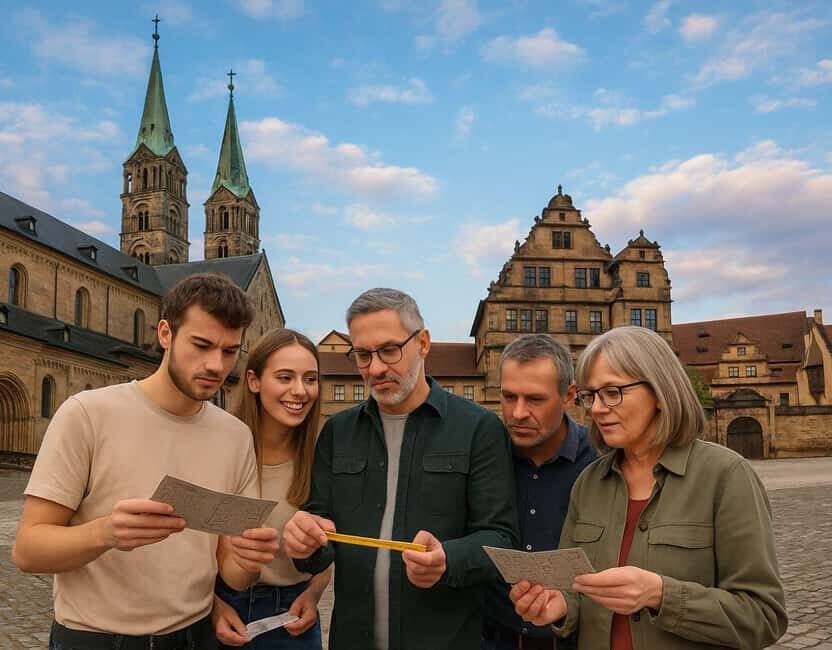 Bamberg: Outdoor escape game with puzzle backpack - The walking route: cobblestones, small climbs, and smart clothing
