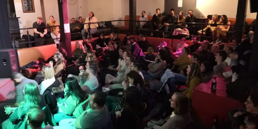 Berlin: Eastern European Comedy Special Ticket and Free Shot - Where the show happens: the Z-Bar backroom cinema in Mitte