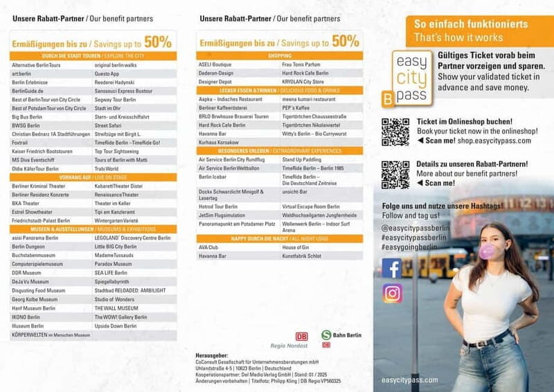 Berlin: EasyCityPass Zone ABC Transportation and Discounts - Family travel: up to 3 kids free, plus the dog and stroller rules