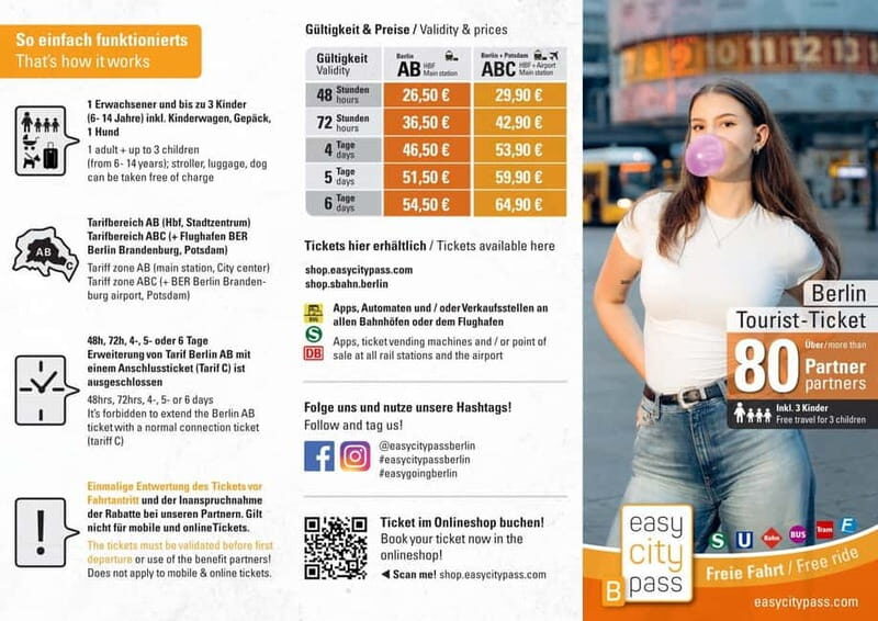 Berlin: EasyCityPass Zone ABC Transportation and Discounts - Price and value: why $32 can be a bargain or a miss