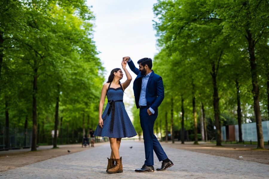 Berlin Love Story: Surprise Proposal Photography Session - After the proposal: candid emotion plus guided portraits