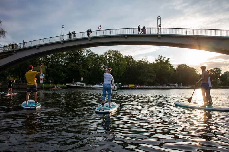 Berlin: SUP Sunset Tour to the Molecule Man - Borofsky’s Molecule Man at Sunset: The Moment You Came For