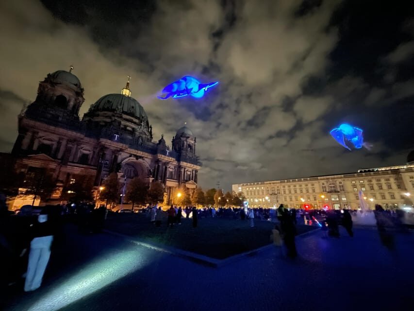 Berlin: taxi-bicycle Tour by Night and Illuminations - Brandenburg Gate: the postcard, plus the practical photo breaks