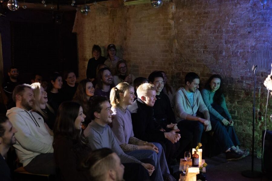 Berlin: The Dark Humor Comedy Show in English Entry Ticket - The Welcome Moment: Free Shot, Friendly Host, Real Club Energy
