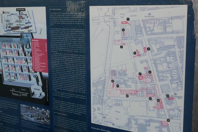 Berlin & The Third Reich Private Guided Tour - The Führerbunker sign and Potsdamer Platz’s ruin-and-rebuild contrast