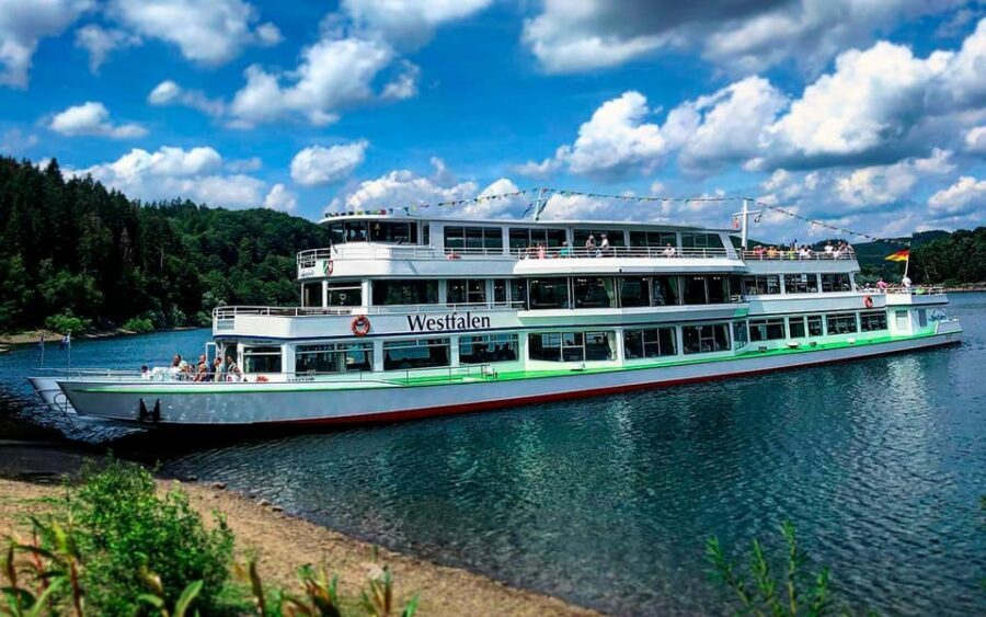 Biggesee: XXL Boat Ride with All-Inclusive Brunch Buffet - Sondern Talbrücke pier: the smooth start point