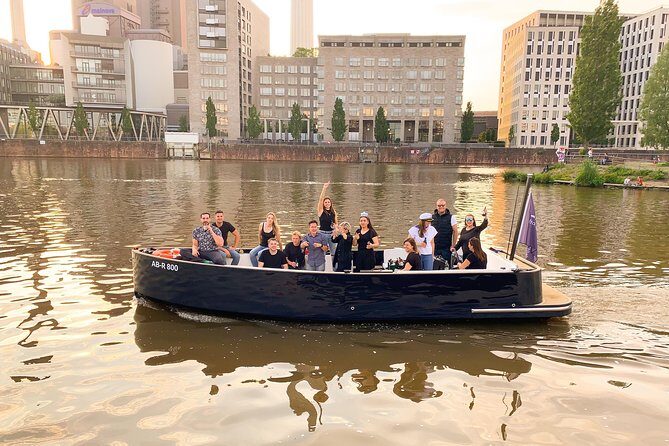 Boat Tour in Frankfurt for up to 12 Guests - Osthafen near the European Central Bank and the payoff turnaround