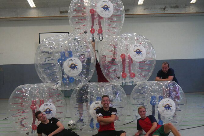 Bubble soccer in the center of Hamburg with beer / champagne - Price in Real Terms: $407.81 for Up to 15