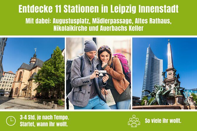 City game scavenger hunt Leipzig city center - independent city tour - A self-paced city game you can run on your schedule