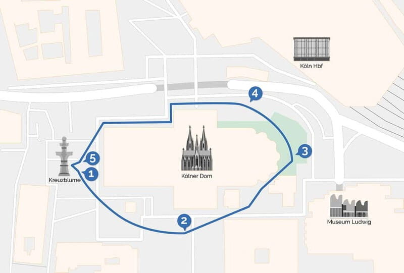Cologne Cathedral Walking Tour around the cathedral with VR - Where you meet: the finial by the main portal (Kreuzblume)