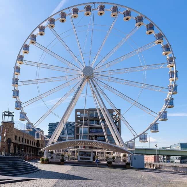 Cologne: Ferris Wheel in front of the Chocolate Museum - The big payoff: Rhine, Cologne Cathedral, and landmark views in one spin
