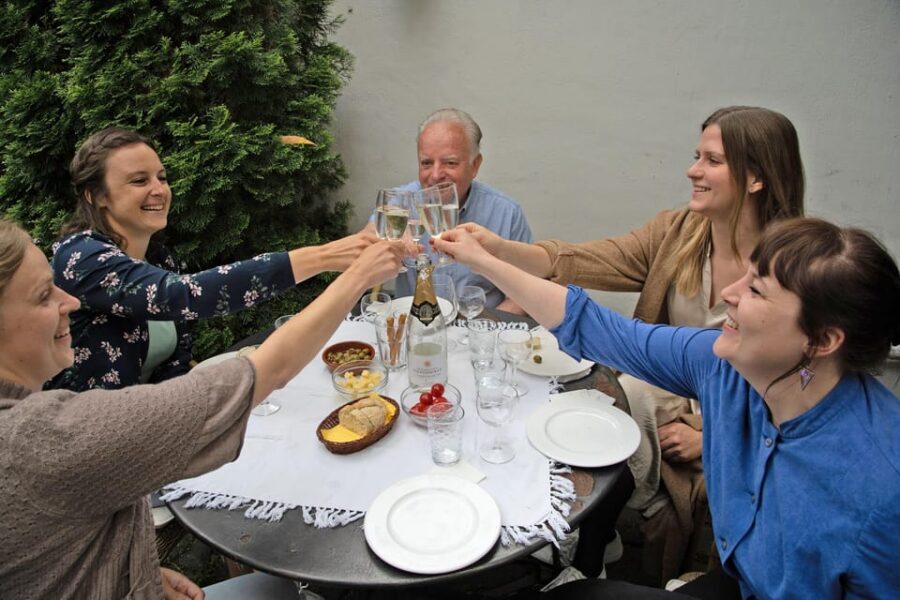 Cologne-Nippes: Summer wine party in the frenchstyle garden - When Weather Changes Your Plan: Indoor Tasting in the Wine Cellar
