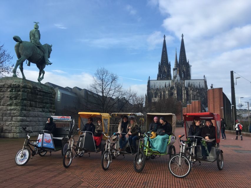 Cologne: Private Rickshaw Tour - Ending choice: upper city finish or riverside finish
