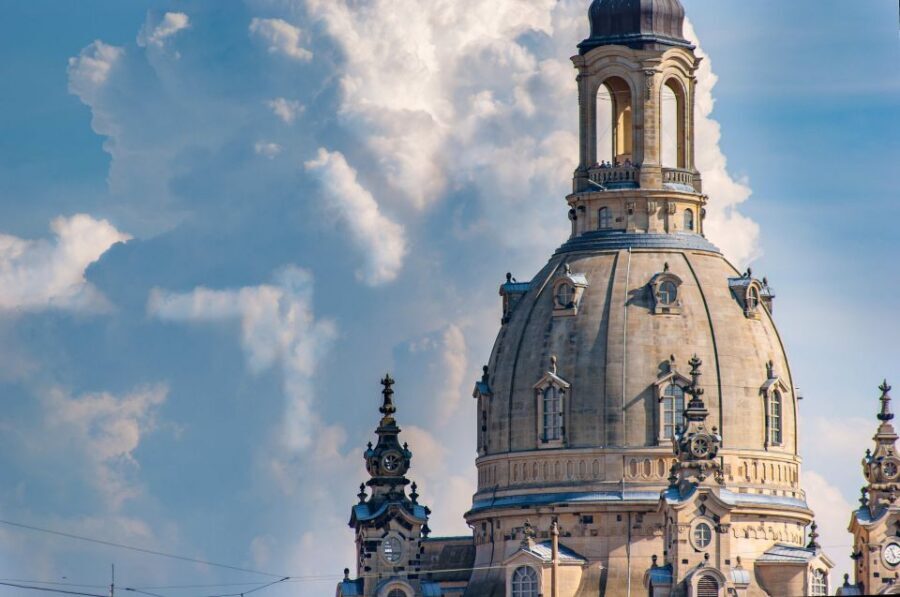 Dresden: Guided City Walk and Panometer Entrance Ticket - Meeting point: QF Passage under the stairs