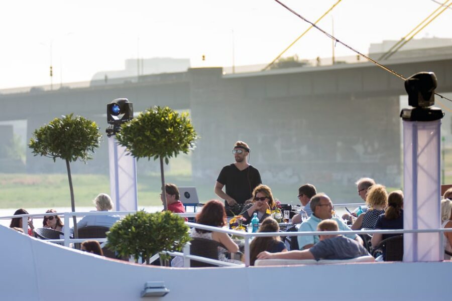 Düsseldorf: 2-Hour Evening Rhine River Cruise with Live DJ - Onboard vibe: live DJ energy, big-ship comfort, and where to sit