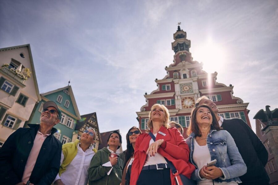 Esslingen am Neckar: Guided old town tour - St. Dionysus Church and Its Double Tower From Afar