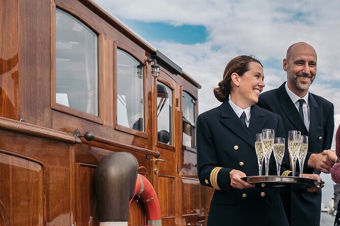 Evening aperitif tour aboard the motor yacht Fitzgerald - Near Alexanderplatz: historic district views with restored medieval buildings
