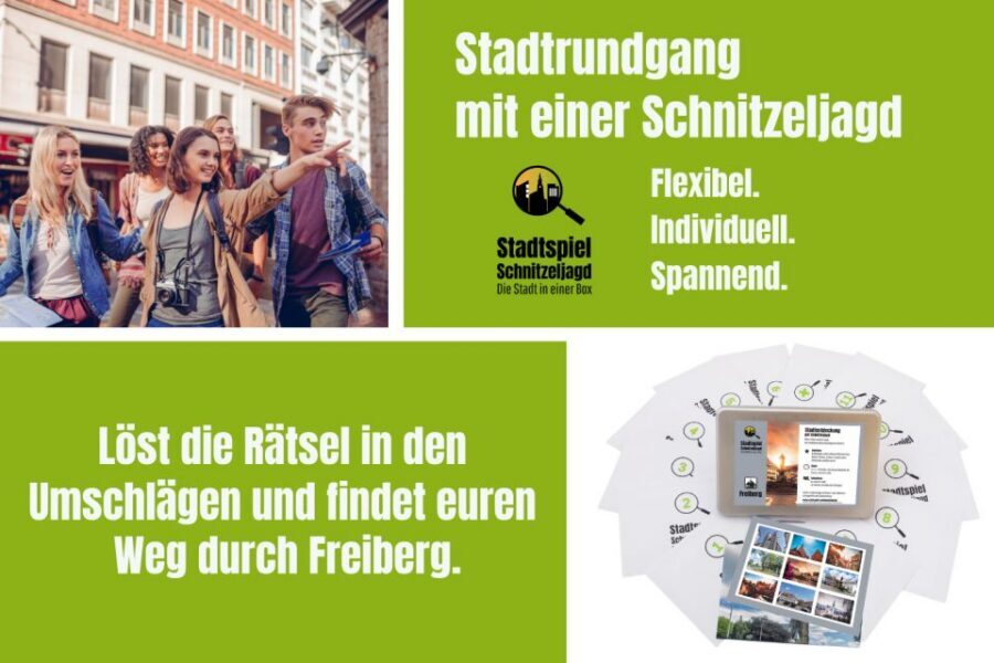 Freiberg: Scavenger Hunt Self-Guided Walking Tour - Inside the box: how the 11-envelopes flow keeps you moving