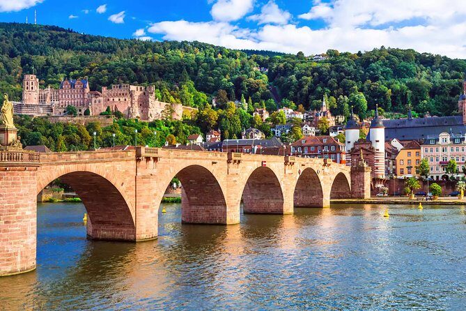 from Frankfurt: Heidelberg, Mercedes Museum / Schwetzinger Schloß - The Karl Theodor Bridge photo moment: short stop, big payoff