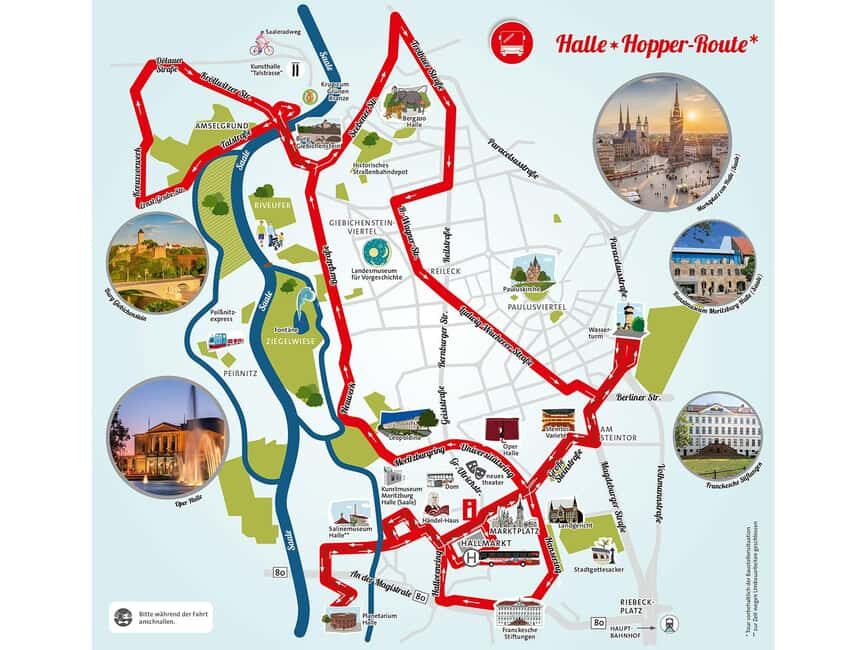 Halle (Saale) : Die Stadtrundfahrt mit dem Bus - From Burg Giebichenstein to nature and the Zoo stretch