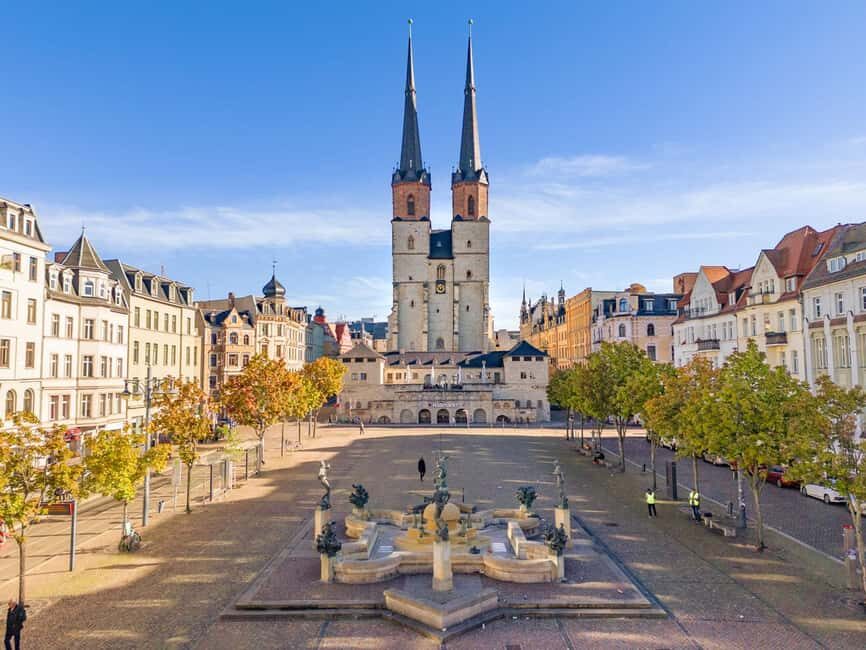 Halle (Saale) : Die Stadtrundfahrt mit dem Bus - From Hallmarkt to the Saale: how the route unfolds