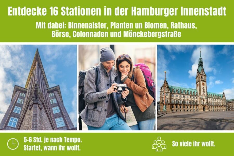 Hamburg City: Scavenger Hunt Self-Guided Tour - Jungfernstieg, Alsterhaus, and colonnades: Alster views without the tour-bus rush