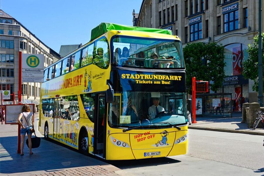 Hamburg: Hop-On Hop-Off Bus Tour Yellow Double Decker - Where You Meet: St. Pauli Landungsbrücken, Bridge 4