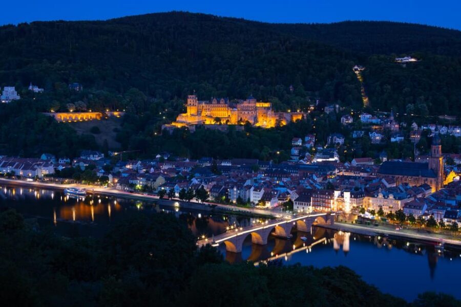 Heidelberg at Night - Photo Walk - Finding Neckar Valley views when the sky gets dark