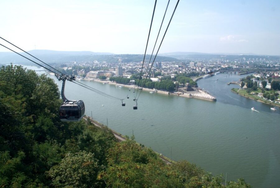Koblenz: Old Town Tour with the Ehrenbreitstein Fortress - Deutsches Eck and Kaiser Wilhelm: the headland viewpoint finish