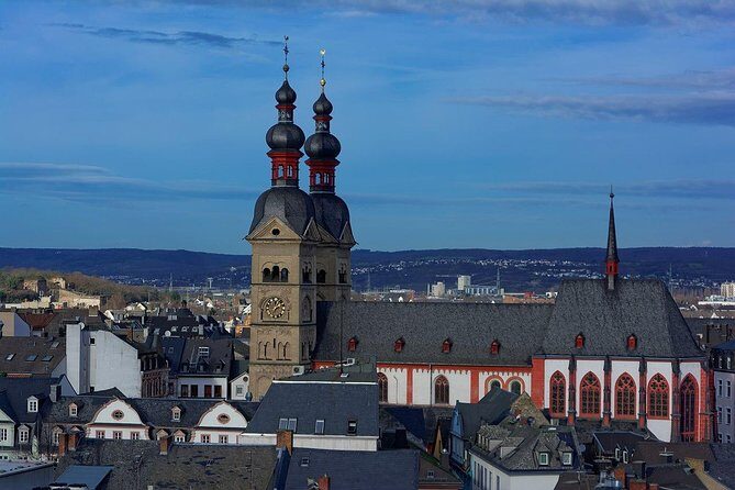 Koblenz - Old Town with the Ehrenbreitstein Fortress - Liebfrauenkirche and the onion-domed skyline