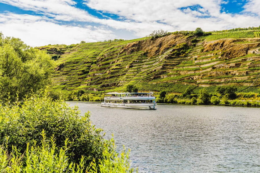 Koblenz: Panoramic Cruise on Moselle River to Winningen - Winningen from the boat: the wine village in a river bend