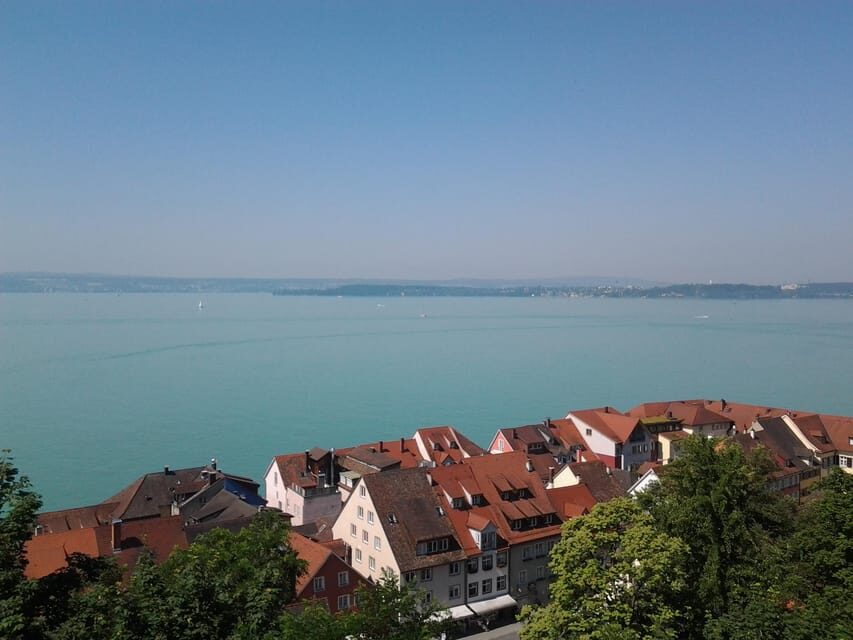 Meersburg: Public city tour with wine tasting - The Magic Column by Peter Lenk: Satire by the Harbor