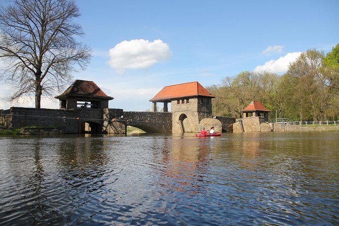 Motorboat tour ''Little Venice Tour'' Gustav - The Route in Plain Terms: Baedeker, Flood Control, Factories