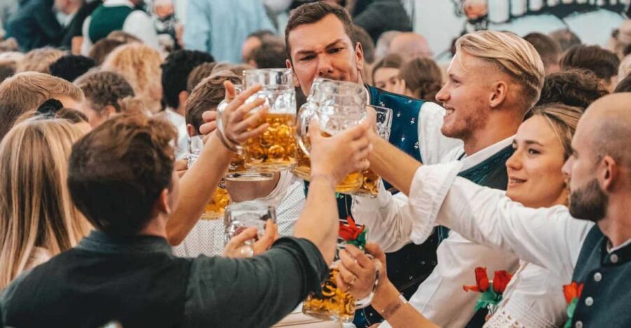 Munich: Guided Oktoberfest Experience with Seats and Beer - Entering the Armbrüstschützenzelt with reserved seats