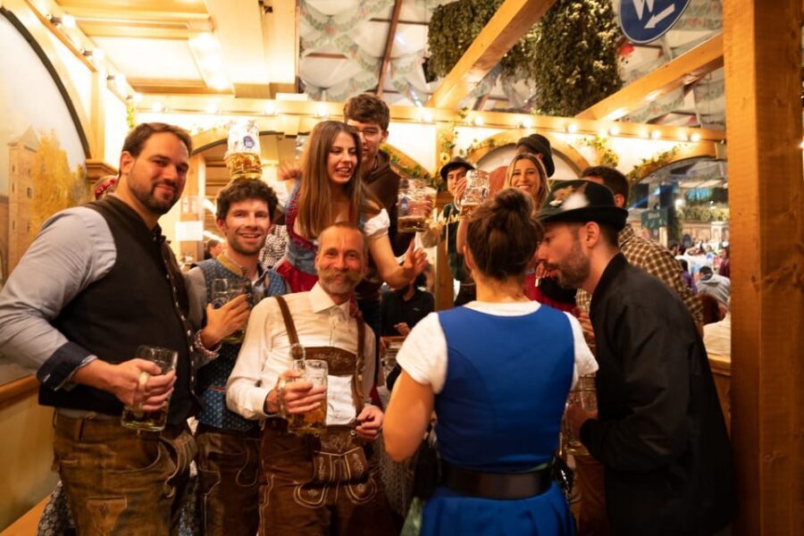 Munich: Oktoberfest Tent with a Local and After Party - Half a Chicken (Optional) or Vegetarian Meal That Keeps You Going