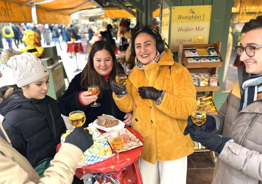 Munich: Old Town Food Tour with 10+ Tastings, Beer & Pretzel - Viktualienmarkt grazing: cheese, charcuterie, smoked meats, honey wine