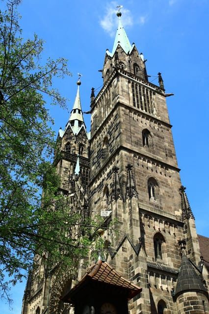 Nuremberg - Old town Historic Walking tour - Fleisch Bridge over the Pegnitz: late Renaissance style in the heart of town
