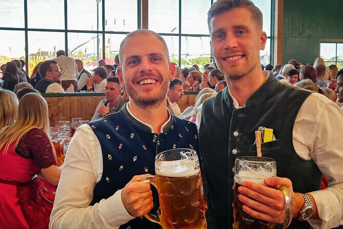 Oktoberfest Experience in Munich: Fun, Food, Beer & Seats - Entering the famous tent: reserved tables and easy beer rhythm