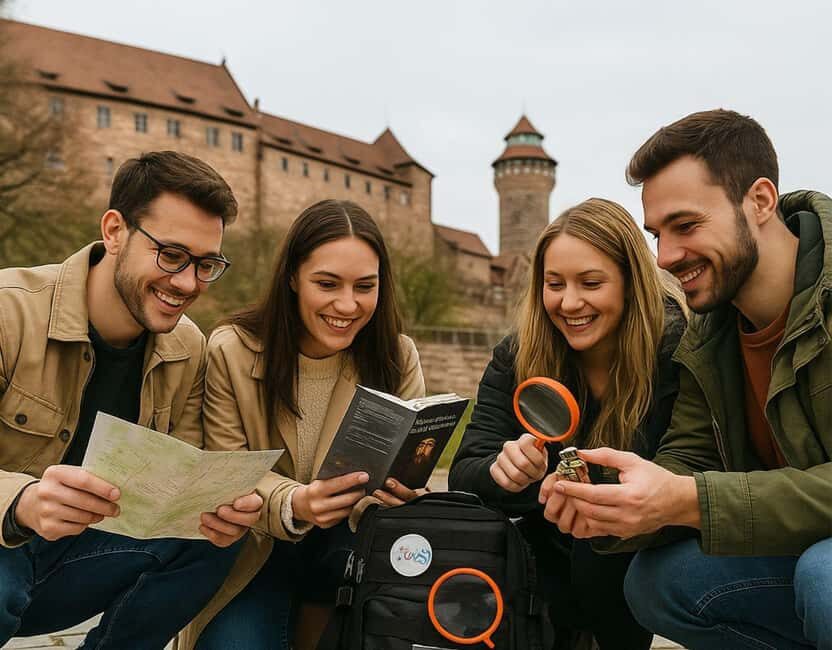 Outdoor escape with puzzle backpack in Nuremberg: The master's legacy - At Each Code Stop: What the Clues Feel Like