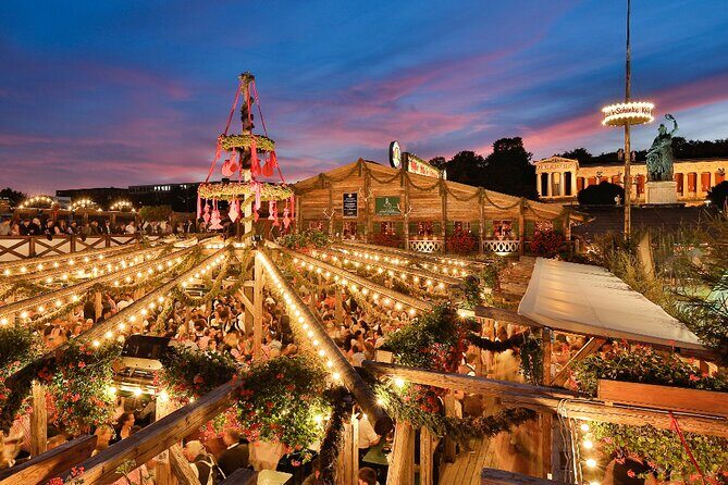 Private VIP Oktoberfest, Table, 3-Course-Menu, Beer & Champagne - The VIP Tent Setup: Up to 10, Your Own Table, Inside or Terrace
