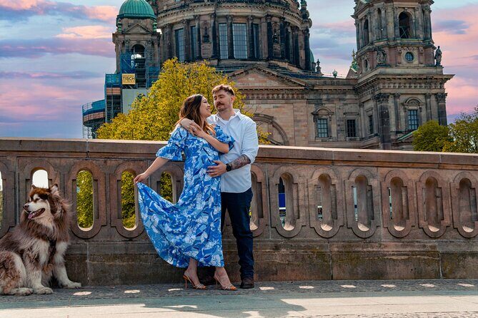 Romantic Couple Photoshoot in the Heart of Berlin - Riverfront calm: romance with a softer, quieter feel