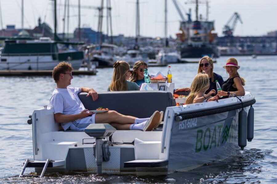 Rostock: Electric Boat Rental on the Warnow River - Comfort onboard: seating, table time, and staying relaxed