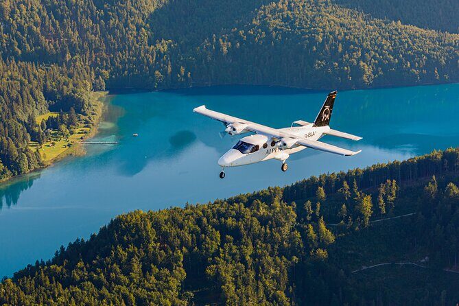 Sightseeing flight Zugspitze Neuschwanstein Castle Alps Munich Augsburg - North Alps Stretch: From Kampenwand to Tegernsee in One Long Visual Run