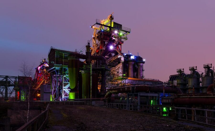 Torchlight tour of the old ironworks - Inside the casting hall and bunker pockets