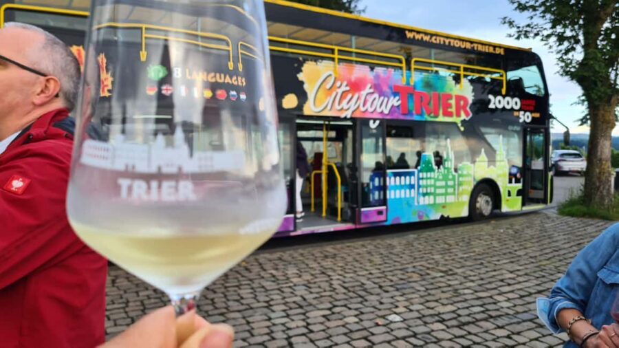 Trier: Wine and Food Tour – Round trip with wine tasting on a double-decker bus - The Double-Decker City Drive Along the Moselle: A Fast Orientation