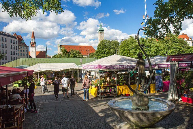 Viktualienmarkt tasting tour - The Tastings: Drinks, Sausage, Pretzels, Cheese, and Bavarian Antipasti
